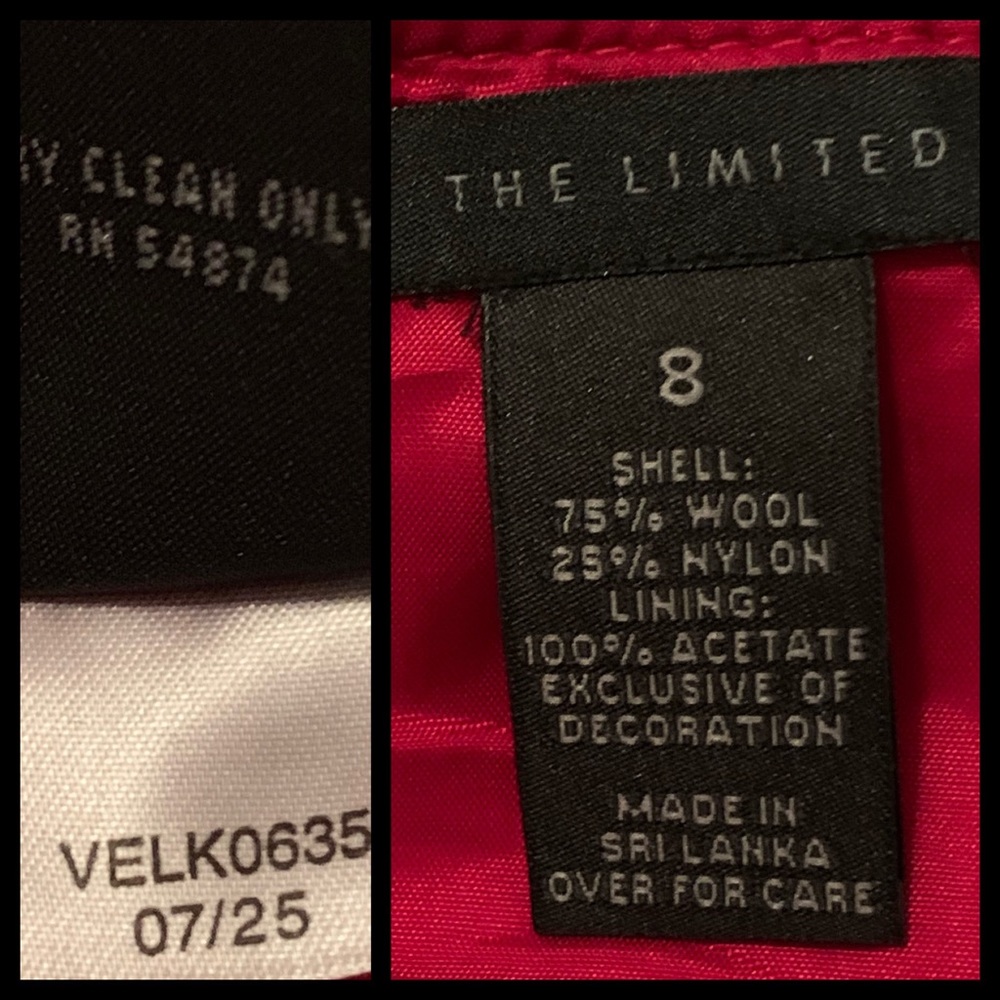 The Limited Red Wool Wrap Skirt Size 8 - Picture 8 of 8